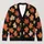Autumn Maple Leaves in Rust and Cream for Cozy Everyday Fall Layering All-over Print Knitted Cardigan - 1