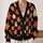 Autumn Maple Leaves in Rust and Cream for Cozy Everyday Fall Layering All-over Print Knitted Cardigan - 2