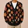 Autumn Maple Leaves in Rust and Cream for Cozy Everyday Fall Layering All-over Print Knitted Cardigan - 6