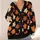 Autumn Maple Leaves in Rust and Cream for Cozy Everyday Fall Layering All-over Print Knitted Cardigan - 4