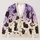 Halloween Black Cat Witch Hats and Moons for Cozy Autumn Spooky Season Layering All-over Print Knitted Cardigan - 1