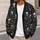 Gothic Raven And Skull Motifs For Everyday Dark Academia Layering All-over Print Knitted Cardigan - 5