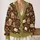 Cottagecore Bookshop Houses, Mushrooms and Tea for Cozy Autumn Reading, Teen Book Lovers All-over Print Knitted Cardigan - 2