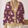 Whimsical Scarf-Wearing Cats, Books And Snowflakes For Cozy Holiday Days All-over Print Knitted Cardigan - 2