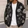 Mothman Full Moon Halloween Night Sky for Teen Gothic Cryptid and Horror Fans All-over Print Knitted Cardigan - 5