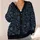 Blue Botanical Floral Line Art for Everyday Layering and Nature-Loving Teen Style All-over Print Knitted Cardigan - 4