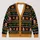 Santa Hat Gingerbread and Snowflakes for Festive Holiday Layering for Teens All-over Print Knitted Cardigan - 1