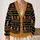 Santa Hat Gingerbread and Snowflakes for Festive Holiday Layering for Teens All-over Print Knitted Cardigan - 2