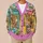 Watercolor Bookstore Snow Scene for Cozy Autumn Winter Everyday Style All-over Print Knitted Cardigan - 6
