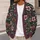 Gothic Pink Blossom Coffin Botanical Motif for Halloween Nights and Dark Academia Style All-over Print Knitted Cardigan - 5