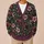 Gothic Pink Blossom Coffin Botanical Motif for Halloween Nights and Dark Academia Style All-over Print Knitted Cardigan - 6