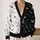 Split Black And White Bats For Gothic Autumn Layering And Everyday Wear All-over Print Knitted Cardigan - 2
