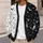 Split Black And White Bats For Gothic Autumn Layering And Everyday Wear All-over Print Knitted Cardigan - 5