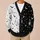Split Black And White Bats For Gothic Autumn Layering And Everyday Wear All-over Print Knitted Cardigan - 6