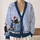 Black Cat Reading Book Hearts and Paw Prints for Cozy Winter Holiday Readers All-over Print Knitted Cardigan - 2
