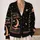 Retro Moon And Planet Motifs For Cozy Autumn Stargazing And Everyday Teen Style All-over Print Knitted Cardigan - 2