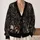 Gothic Skull Collage With Red Moon Cats for Alternative Everyday Layering All-over Print Knitted Cardigan - 2