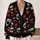 Vampire Fanged Lips for Halloween Nights and Alternative Streetwear for Teenagers All-over Print Knitted Cardigan - 2