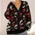 Vampire Fanged Lips for Halloween Nights and Alternative Streetwear for Teenagers All-over Print Knitted Cardigan - 4