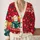 Reading Cat And Funny Book Quote With Nordic Holiday Motifs For Cozy Winter Days All-over Print Knitted Cardigan - 2