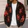 Halloween Red Distressed Portrait Faces for Gothic Fall Style and Everyday Teen Wear All-over Print Knitted Cardigan - 5
