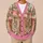 Pink Bookshop Cafe and Cherry Blossoms for Spring Reading Days and Cozy Outings All-over Print Knitted Cardigan - 6