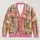 Pink Bookshop Cafe and Cherry Blossoms for Spring Reading Days and Cozy Outings All-over Print Knitted Cardigan - 1