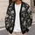 Vintage Grinning Skull Motifs for Halloween Nights and Everyday Dark Style All-over Print Knitted Cardigan - 5