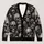 Vintage Grinning Skull Motifs for Halloween Nights and Everyday Dark Style All-over Print Knitted Cardigan - 1