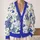 Medieval Knight and Horse Motifs for Halloween Cosplay and Everyday Fall Layering Teen Style All-over Print Knitted Cardigan - 2