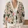 Dark Cats and Coral Wildflowers for Cozy Autumn Cottagecore Everyday Layering Style All-over Print Knitted Cardigan - 2