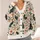 Dark Cats and Coral Wildflowers for Cozy Autumn Cottagecore Everyday Layering Style All-over Print Knitted Cardigan - 4