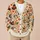 Autumn Cats Reading Among Maple Leaves for Cozy Fall Days and Book Lovers All-over Print Knitted Cardigan - 6