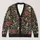 Gothic Skull, Rose and Flying Fish Botanicals for Spooky Autumn Layering Teen Style All-over Print Knitted Cardigan - 1