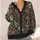 Gothic Skull, Rose and Flying Fish Botanicals for Spooky Autumn Layering Teen Style All-over Print Knitted Cardigan - 4