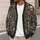 Gothic Skull, Rose and Flying Fish Botanicals for Spooky Autumn Layering Teen Style All-over Print Knitted Cardigan - 5