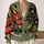 Funny Green T Rex in Cozy Holiday Scene for Teen Dinosaur Fans and Winter Parties All-over Print Knitted Cardigan - 2
