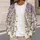 Watercolor Lavender and Blush Wildflowers for Cozy Everyday Spring Layering All-over Print Knitted Cardigan - 5