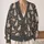Doodle Dogs Beneath Autumn Stars for Cozy Everyday Layering and Dog Lover Outings All-over Print Knitted Cardigan - 2