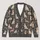 Doodle Dogs Beneath Autumn Stars for Cozy Everyday Layering and Dog Lover Outings All-over Print Knitted Cardigan - 1