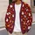 White Ghosts, Autumn Leaves and Acorns for Cozy Halloween Season Style All-over Print Knitted Cardigan - 5