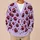 Fanged Red Lips and Star Speckles for Bold Everyday Layering and Autumn Street Style All-over Print Knitted Cardigan - 6