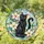 Black Cat Among White Blossoms, Serene Home Accent For Cat Lovers And Garden Decor Stained Glass Suncatcher - 1