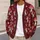 Red Toadstool Mushrooms And Cream Butterflies For Cozy Woodland Autumn Outings All-over Print Knitted Cardigan - 5