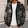Gothic Skull And Dark Lily Aesthetic For Alternative Halloween Layering For Teens All-over Print Knitted Cardigan - 5