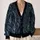 Blue Demon Faces and Twisting Vines for Halloween Night and Dark Gothic Style All-over Print Knitted Cardigan - 2