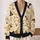 Vintage Dragon and Castle Halloween Scene for Spooky Fall Layering Style Teens All-over Print Knitted Cardigan - 2