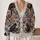 Autumn Crows Reading Books Among Maple Leaves for Cozy Halloween Fall Days Outdoors All-over Print Knitted Cardigan - 2