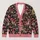 Pink Punk Dinosaur Duo Retro Style for Everyday Casual Layering Teen Girls All-over Print Knitted Cardigan - 1