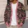 Pink Punk Dinosaur Duo Retro Style for Everyday Casual Layering Teen Girls All-over Print Knitted Cardigan - 5